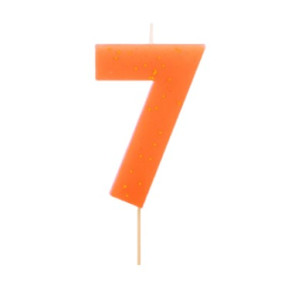 Vela 7 Laranja Flúor
